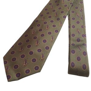 Mark Cross Polo Motif Silk Tie